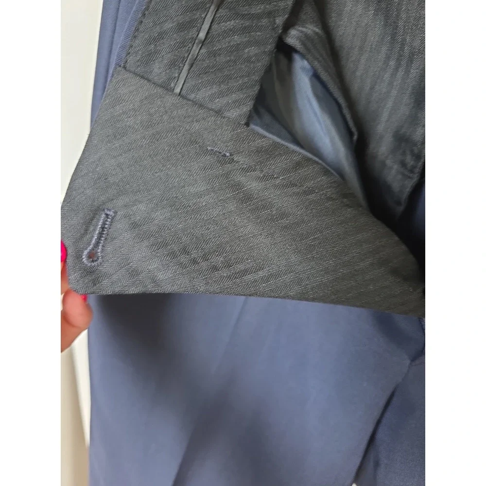 Louis Vuitton Rare Uniforms Mens Navy Slim HEMMED Trousers Size EU 44/US 28